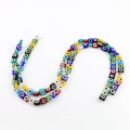 Großhandel Murano Glasperle Y0007 Flat Square Türkei Evil Eye Perlen für DIY Schmuck Armband machen